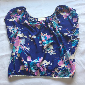 Yumi Kim Floral Pullover Blouse, M